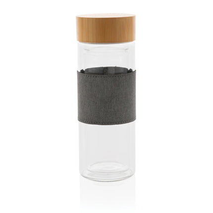 Double wall borosilicate glass bottle - hospitality