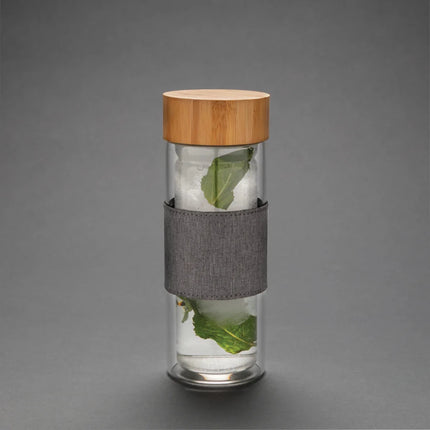 Double wall borosilicate glass bottle - hospitality
