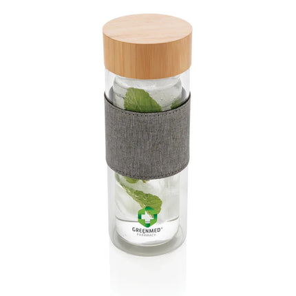 Double wall borosilicate glass bottle - hospitality