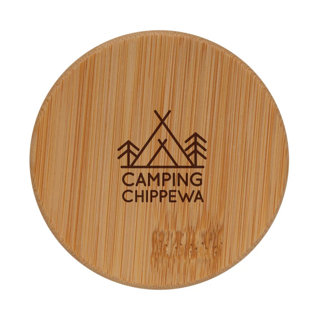Double wall borosilicate glass with bamboo lid 250ml 2pc set - hospitality