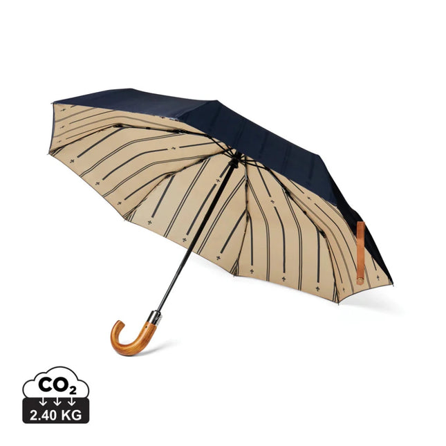 Eco Atelier Recycled PET 21 Inch Foldable Umbrella Heritage Collection Hand Finished Craftsmanship - hospitality