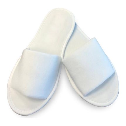 Eco Terry Cotton Hotel Slippers with Recycled Card Band – Open toe