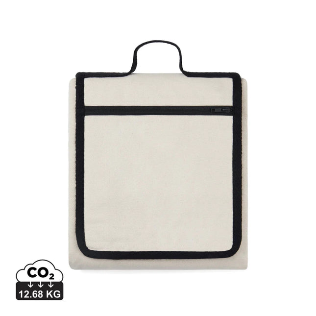 Ecoluxe Heritage Collection Recycled Canvas Picnic Blanket With Undyed Craftsmanship - hospitality