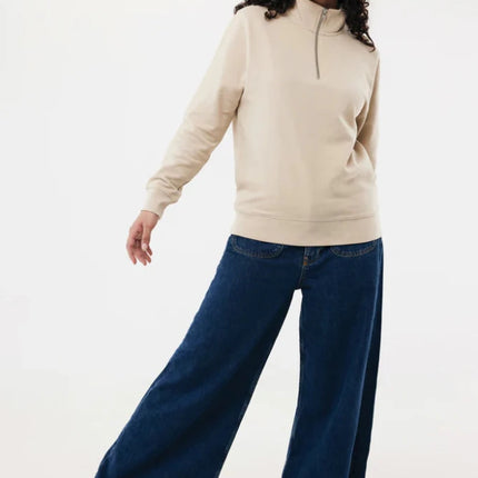 Elgon recycled cotton quarter zip sweater - hospitality