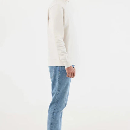 Elgon recycled cotton quarter zip sweater - hospitality