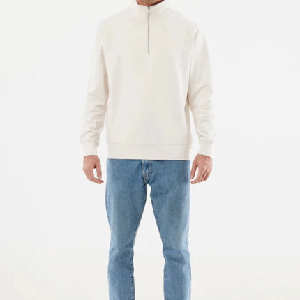 Elgon recycled cotton quarter zip sweater - hospitality