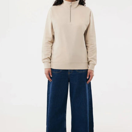 Elgon recycled cotton quarter zip sweater - hospitality