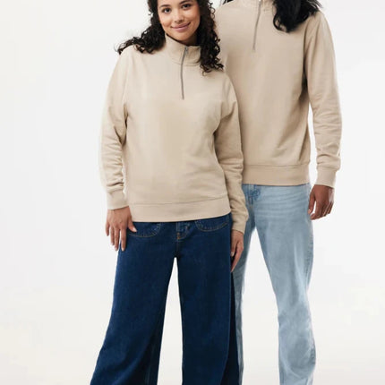 Elgon recycled cotton quarter zip sweater - hospitality