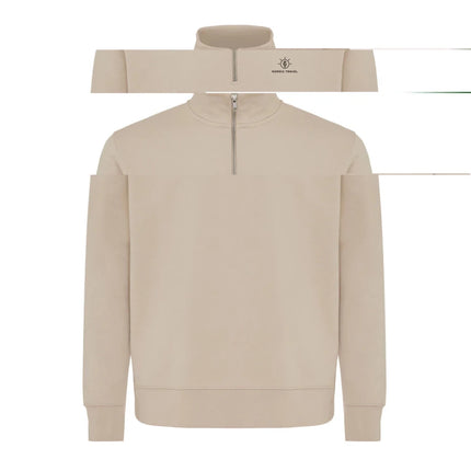 Elgon recycled cotton quarter zip sweater - hospitality
