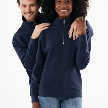 Elgon recycled cotton quarter zip sweater - hospitality