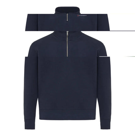 Elgon recycled cotton quarter zip sweater - hospitality