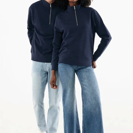 Elgon recycled cotton quarter zip sweater - hospitality