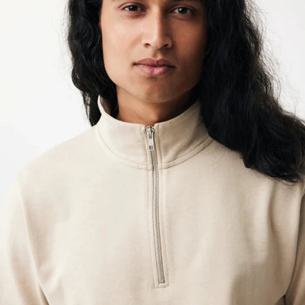 Elgon recycled cotton quarter zip sweater - hospitality