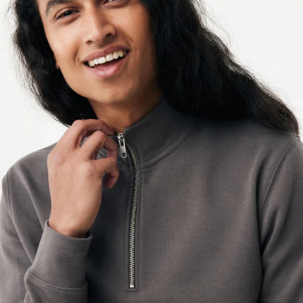 Elgon recycled cotton quarter zip sweater - hospitality