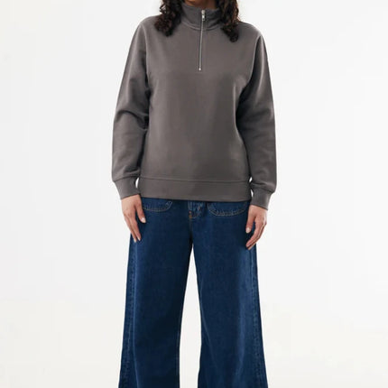 Elgon recycled cotton quarter zip sweater - hospitality