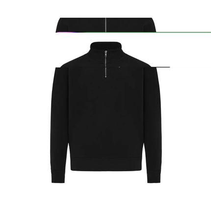 Elgon recycled cotton quarter zip sweater - hospitality