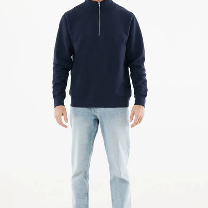 Elgon recycled cotton quarter zip sweater - hospitality