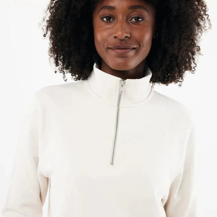 Elgon recycled cotton quarter zip sweater - hospitality