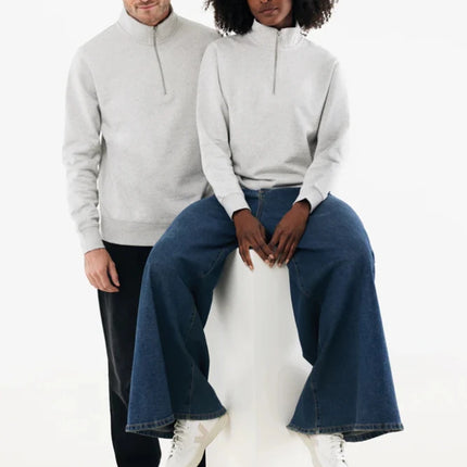 Elgon recycled cotton quarter zip sweater - hospitality