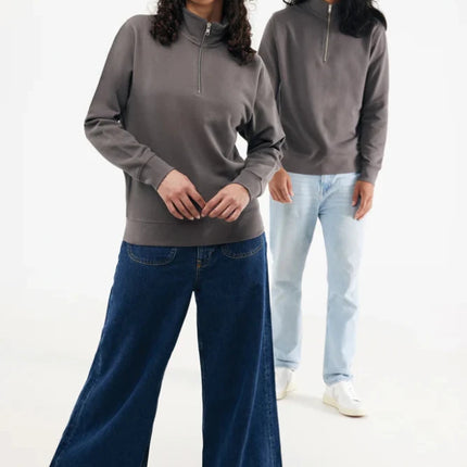 Elgon recycled cotton quarter zip sweater - hospitality