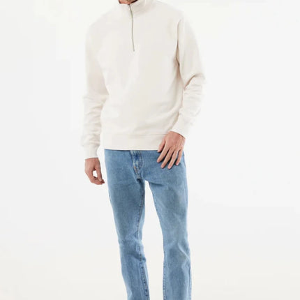 Elgon recycled cotton quarter zip sweater - hospitality