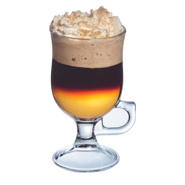Emerald Isle Irish Coffee Glass 240ml - Tall Latte Glass for Layered Coffee Creations - hospitality