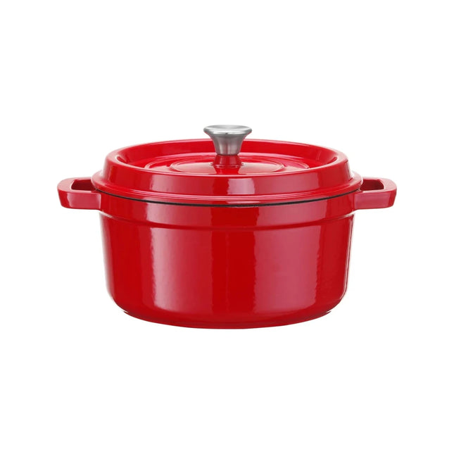 Enamelled cast iron casserole - kitchen / buffet, red, 280mm - hospitality