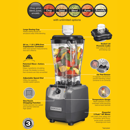 Expeditor kitchen blender HBF600R-CE 1.8L - hospitality