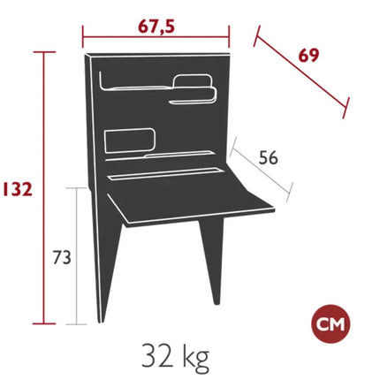 Face à Face Writing Desk Wall Mounted - hospitality
