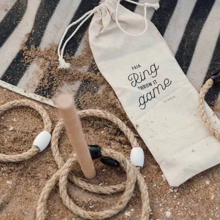 Faia Handcrafted Ring Toss Set Atelier Cotton Bag - hospitality