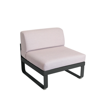Fermob Bellevie 1-Seater Central Module – Anthracite frame with Pearl fabric – modular outdoor sofa, Ireland