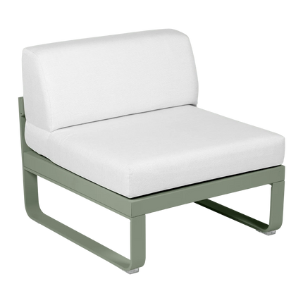 Fermob Bellevie 1-Seater Central Module – Cactus frame with Off-White fabric – modular outdoor sofa, Ireland