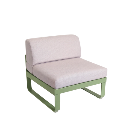 Fermob Bellevie 1-Seater Central Module – Cactus frame with Pearl fabric – modular outdoor sofa, Ireland
