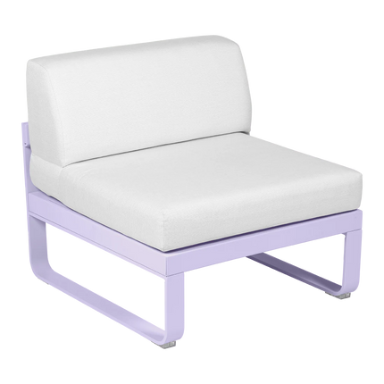 Fermob Bellevie 1-Seater Central Module – Marshmallow frame with Off-White fabric – modular outdoor sofa, Ireland