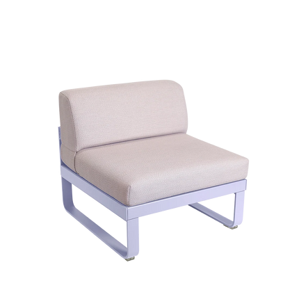 Fermob Bellevie 1-Seater Central Module – Marshmallow frame with Pearl fabric – modular outdoor sofa, Ireland