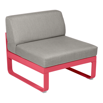 Fermob Bellevie 1-Seater Central Module – Rosalie frame with Grey Taupe fabric – modular outdoor sofa, Ireland