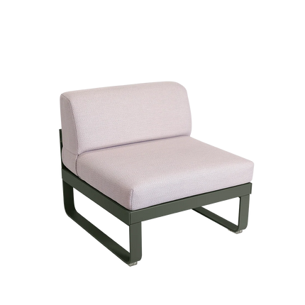 Fermob Bellevie 1-Seater Central Module – Rosemary frame with Pearl fabric – modular outdoor sofa, Ireland