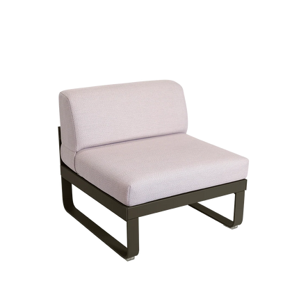 Fermob Bellevie 1-Seater Central Module – Tonka frame with Pearl fabric – modular outdoor sofa, Ireland