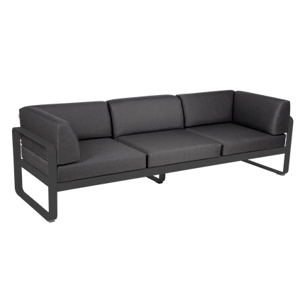 Fermob Bellevie 3-Seater Club Sofa – Anthracite frame with Graphite Grey fabric – outdoor sofa, Ireland