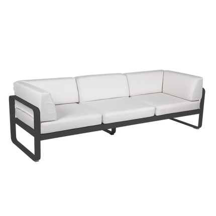 Fermob Bellevie 3-Seater Club Sofa – Anthracite frame with Off-White fabric – outdoor sofa for hotels & restaurants, Ireland