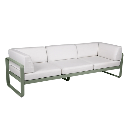 Fermob Bellevie 3-Seater Club Sofa – Cactus frame with Off-White fabric – outdoor sofa for hotels & restaurants, Ireland