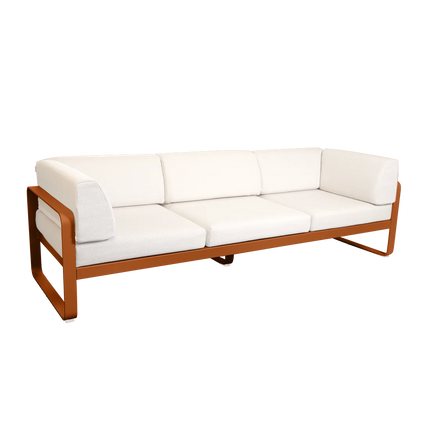 Fermob Bellevie 3-Seater Club Sofa – Candied Orange frame with Pearl fabric – outdoor sofa for hotels & restaurants, Ireland