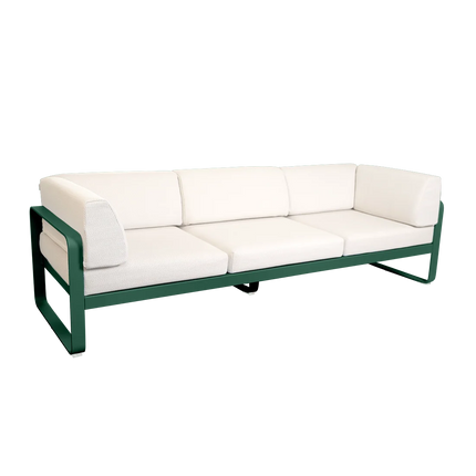 Fermob Bellevie 3-Seater Club Sofa – Cedar Green frame with Pearl fabric – outdoor sofa for hotels & restaurants, Ireland