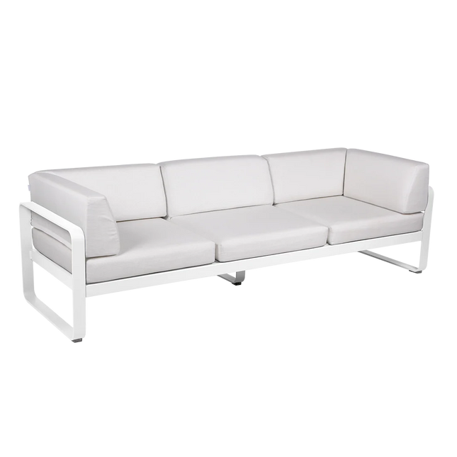 Fermob Bellevie 3-Seater Club Sofa – Cotton White frame with Off-White fabric – outdoor sofa, Ireland