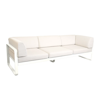 Fermob Bellevie 3-Seater Club Sofa – Cotton White frame with Pearl fabric – outdoor sofa for hotels & restaurants, Ireland
