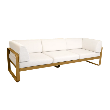 Fermob Bellevie 3-Seater Club Sofa – Gingerbread frame with Pearl fabric – outdoor sofa for hotels & restaurants, Ireland