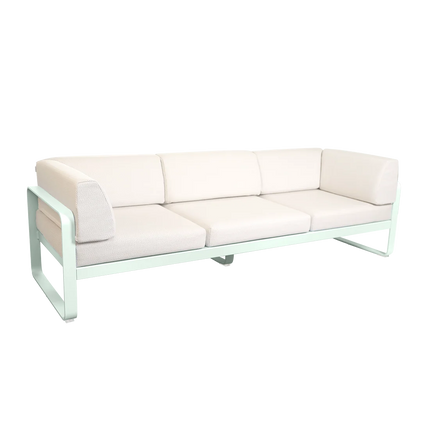 Fermob Bellevie 3-Seater Club Sofa – Ice Mint frame with Pearl fabric – outdoor sofa for hotels & restaurants, Ireland