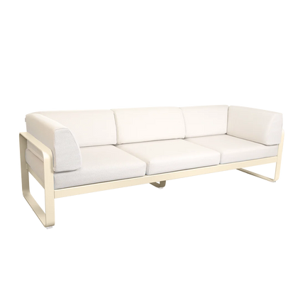 Fermob Bellevie 3-Seater Club Sofa – Latte Beige frame with Pearl fabric – outdoor sofa for hotels & restaurants, Ireland