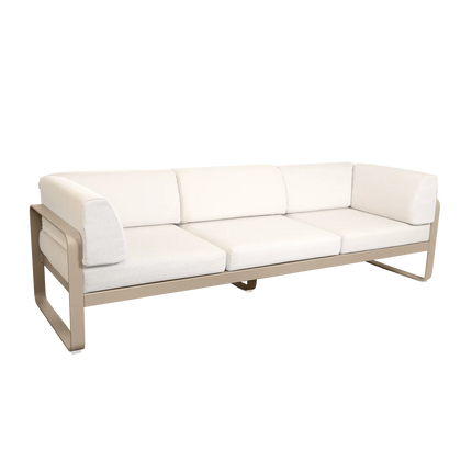 Fermob Bellevie 3-Seater Club Sofa – Nutmeg frame with Pearl fabric – outdoor sofa for hotels & restaurants, Ireland