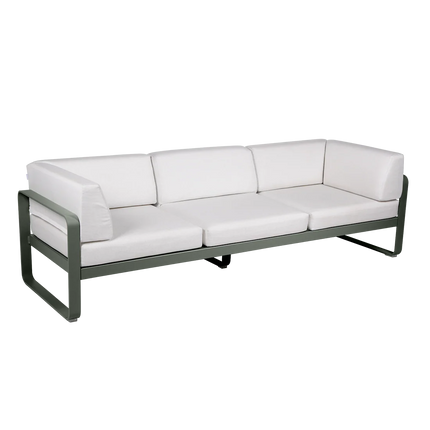 Fermob Bellevie 3-Seater Club Sofa – Rosemary frame with Off-White fabric – outdoor sofa for hotels & restaurants, Ireland